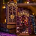RoboTime 3D skládačka Zarážka na knihy Miniatura domečku Koutek kouzelné fantazie
